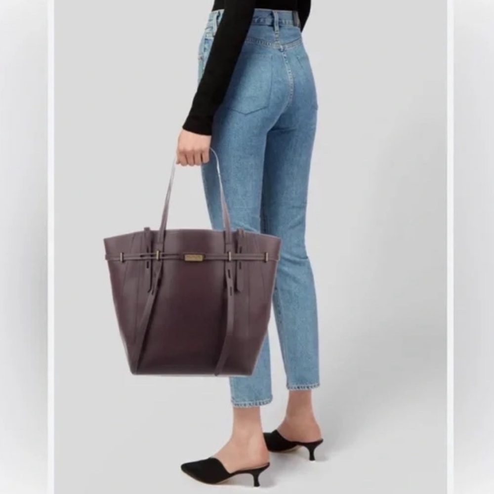 ZAC Zac Posen Large Eartha Belted Shopper Leather Tote